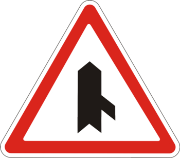 2.3.6 примыкание второстепенной дороги справа - Дорожные знаки - Знаки приоритета - Строительный магазин