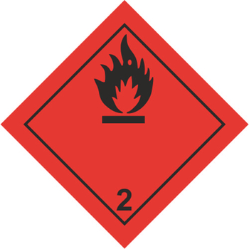 Легковоспламеняющиеся газы - Маркировка опасных грузов, знаки опасности - Строительный магазин