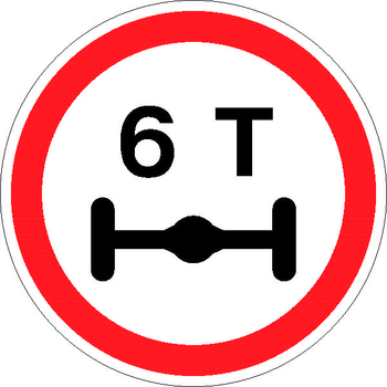 3.12 ограничение нагрузки на ось - Дорожные знаки - Запрещающие знаки - Строительный магазин