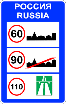 6.1 общие ограничения максимальной скорости (2250х1500) - Дорожные знаки - Информационные знаки - Строительный магазин