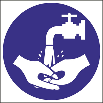 M17 мыть руки (пластик, 200х200 мм) - Знаки безопасности - Вспомогательные таблички - Строительный магазин