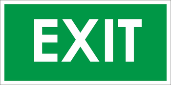B30 exit (пластик, 300х150 мм) - Знаки безопасности - Вспомогательные таблички - Строительный магазин
