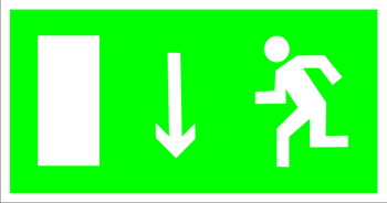 E10 указатель двери эвакуационного выхода (левосторонний) (пластик, 300х150 мм) - Знаки безопасности - Эвакуационные знаки - Строительный магазин