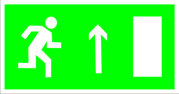 E11 направление к эвакуационному выходу (правосторонний) (пленка, 300х150 мм) - Знаки безопасности - Эвакуационные знаки - Строительный магазин