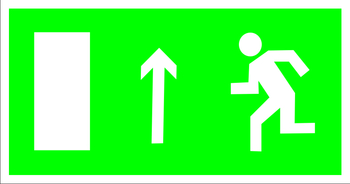 E12 направление к эвакуационному выходу (левосторонний) (пластик, 300х150 мм) - Знаки безопасности - Эвакуационные знаки - Строительный магазин