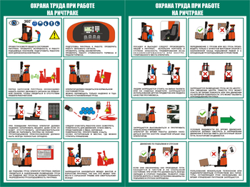 ПП43 Охрана труда при работе на ричтраке (2л., 400х600 мм) - Плакаты - Охрана труда на складе - Строительный магазин