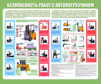 С38 Стенд безопасность работ с электропогрузчиком (1200х1000 мм, пластик ПВХ 3мм, Прямая печать на пластик) - Стенды - Тематические стенды - Строительный магазин