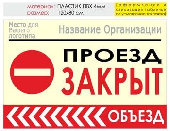 Информационный щит "объезд слева" (пластик, 120х90 см) t12 - Охрана труда на строительных площадках - Информационные щиты - Строительный магазин