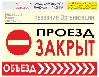 Информационный щит "объезд справа" (пленка, 90х60 см) t13 - Охрана труда на строительных площадках - Информационные щиты - Строительный магазин