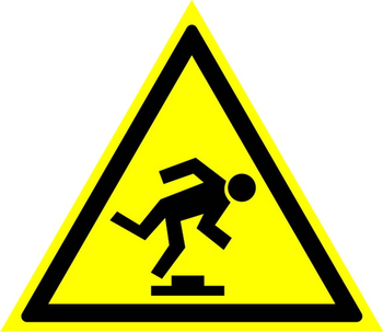 W14 осторожно! малозаметное препятствие (пленка, сторона 200 мм) - Знаки безопасности - Предупреждающие знаки - Строительный магазин