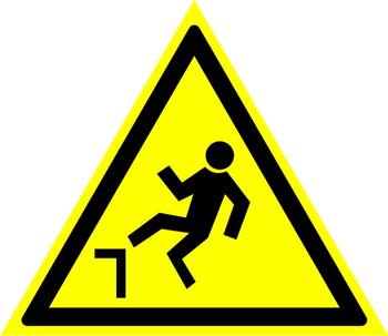 W15 осторожно! возможность падения с высоты (пластик, сторона 200 мм) - Знаки безопасности - Предупреждающие знаки - Строительный магазин