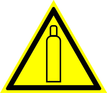 W19 газовый баллон (пленка, сторона 200 мм) - Знаки безопасности - Предупреждающие знаки - Строительный магазин