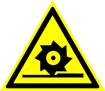 W22 осторожно! режущие валы (пленка, сторона 200 мм) - Знаки безопасности - Предупреждающие знаки - Строительный магазин