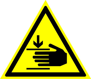 W27 осторожно! возможно травмирование рук (пленка, сторона 200 мм) - Знаки безопасности - Предупреждающие знаки - Строительный магазин