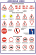 ПС01 Дорожные знаки (ламинированная бумага, А2, 8 листов) - Плакаты - Автотранспорт - Строительный магазин